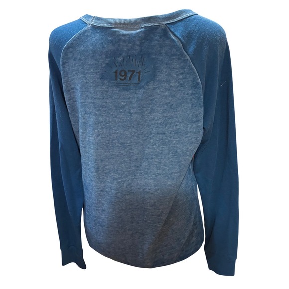 Disney Parks Walt Disney World Sweatshirt Mickey Mouse 1971 Blue Raglan‎ M - Picture 4 of 8